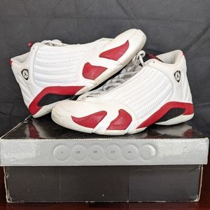 Air Jordan 14 Retro White/Black-Var Red Size 11 Men's